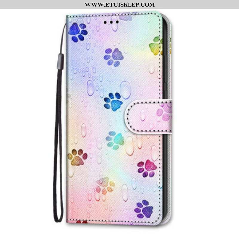 Obudowa Etui Na Telefon do Samsung Galaxy S21 5G Ślady Stóp W Deszczu